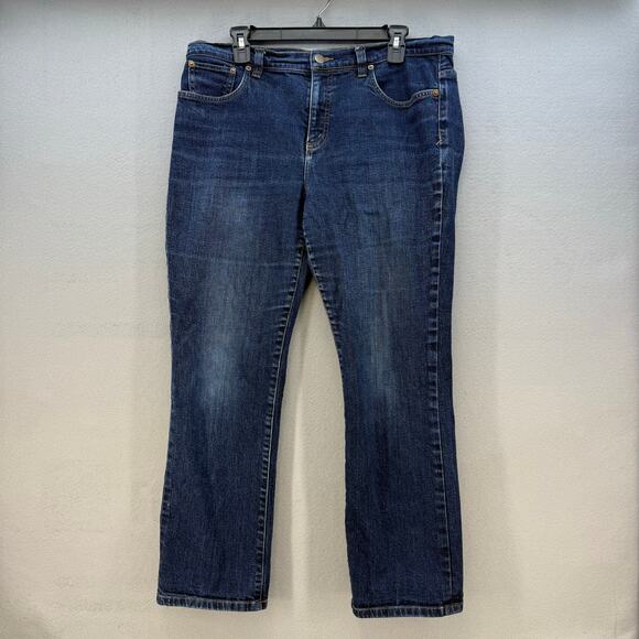 Ralph Lauren Denim - Lauren Jeans Co Women's Jeans 14P Dark Blue Logo Pocket Classic Straight